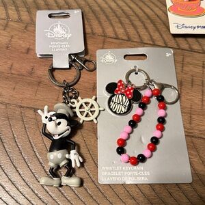 Disney Mickey Keychain with Pink Minnie Bracelet